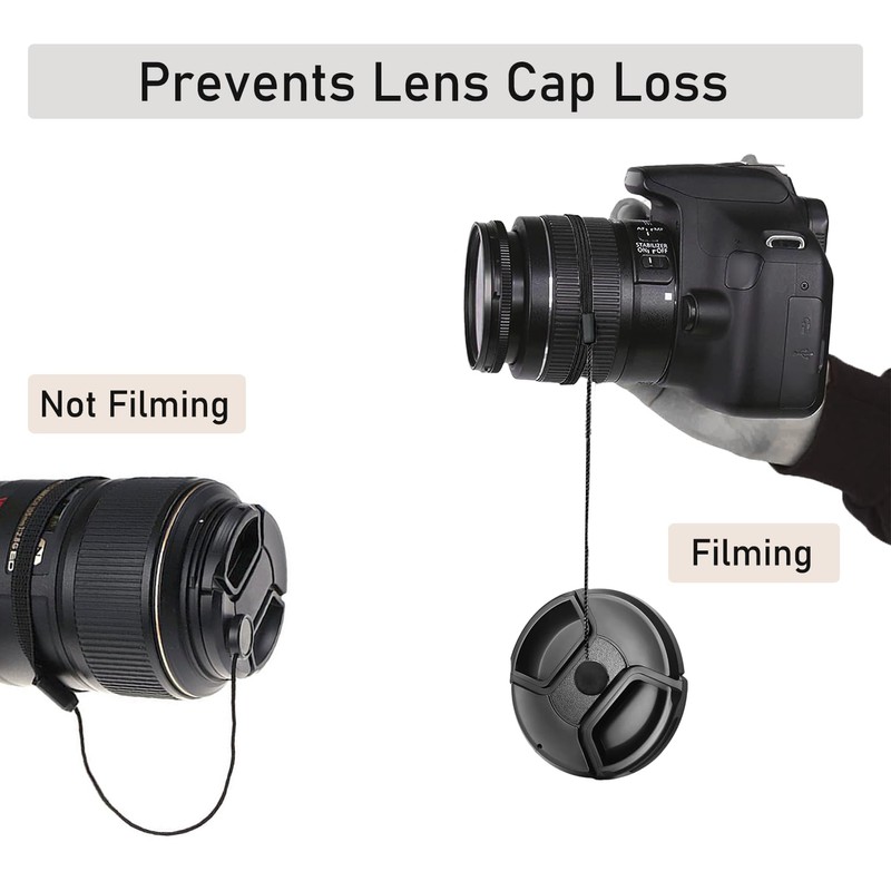 6 Pcs Lens Cap Keeper Cord, Lens Cap Keeper, Camera