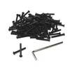 iexcell 100 Pcs M3 x 25mm Thread Pitch 0.5 mm
