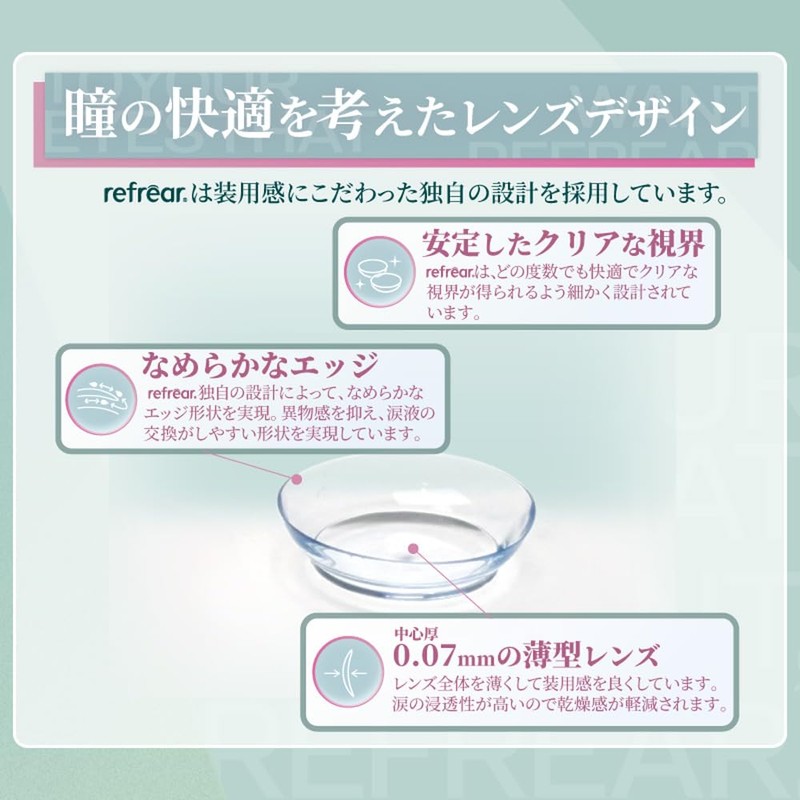 One Day Refrea UV Moisture 38 1 Day Disposable Contact