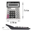 Desk Calculator, 12-Digit Solar Battery Office Calculator with Large LCD