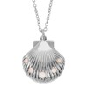 Annie Oak Womens 925 Silver Encrusted Shell Princess Length Necklace