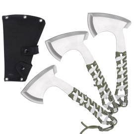 Stainless Steel Axe With Sheath 3pcs/Sethead weight: 1LB, Axe Head Material: Stainless Steel