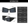 YAMEIZE Trendy Oversized Cat Eye Sunglasses - Fashion Square UV400