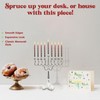 Majestic Giftware MN-HA19379BS Hanukkah Menorah, 8-Inch, Silver Plated