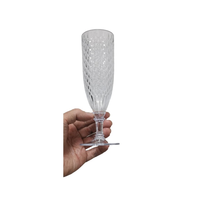 VX AE-180 Plastic Hardened Champagne Glass