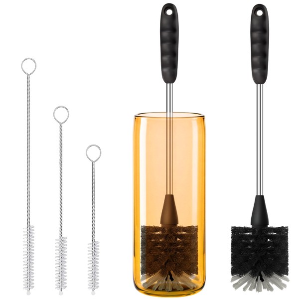 4 Pcs Bottle Brush Cleaner Set - Stainless Steel Scrub