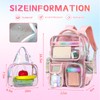 Clear Backpack for Girls with Lunch Bag, Heavy Duty Transparent