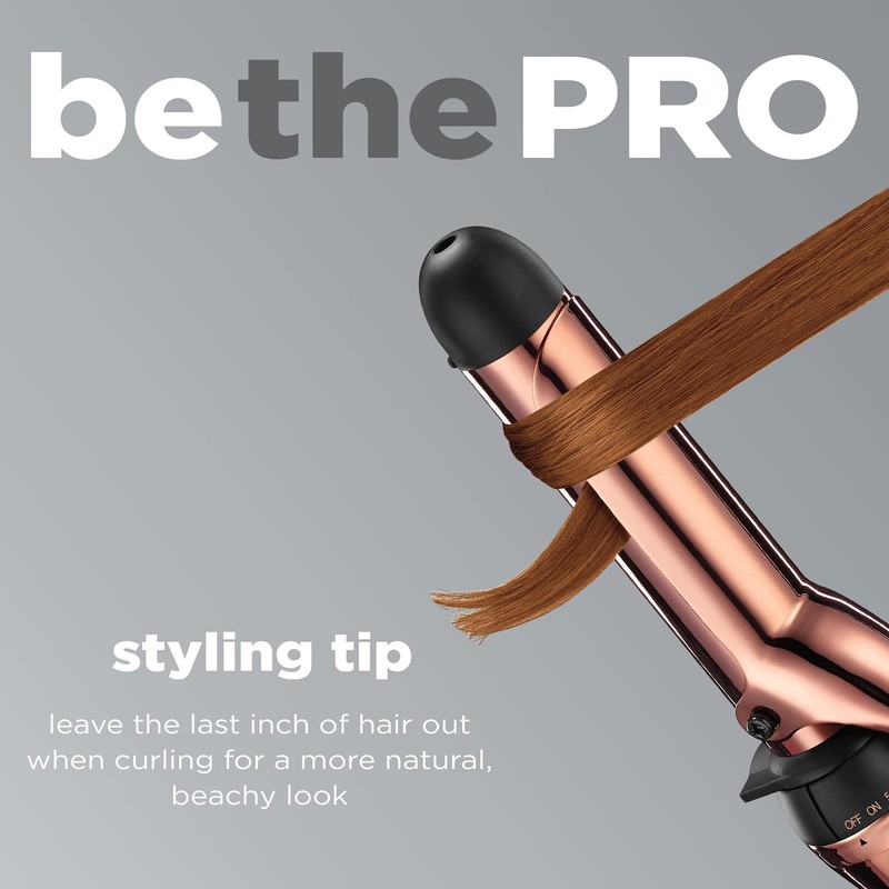 INFINITIPRO BY CONAIR Rose Gold Titanium 1 1/4-Inch Curling Iron,
