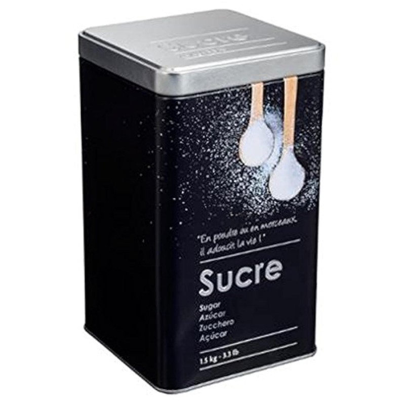Powdered Sugar Bowl Metal Black Edition Black – Box Sugar