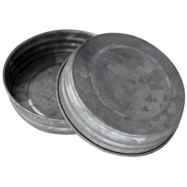 Galvanized Vintage Reproduction Lids for Mason, Ball, Canning Jars (4 Pack, Wide Mouth)