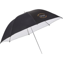 Glow 40" White Umbrella with Black Back - Made with Optical White Viscoelastic Polymer Fabric Material