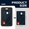 3 Pack Sliding ID Badge Holders Black Plastic Vertical ID
