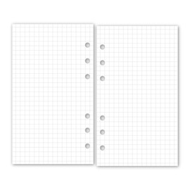 Personal Size Graph Paper Insert – 3.74" x 6.73", Grid Refill for Notes Layouts Charts Sketches and Planning