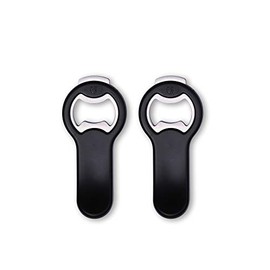 KITCHENDAO 2 in 1 Magnetic Beer Bottle Opener for Fridge and RV with Cap Catcher - Pop Can Opener, Stick to Refrigerator for Easy Storage with Magnet, Gift for Men Husband Father Dad Boyfriend- 2 Pack