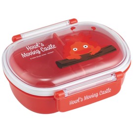 Skater QAF2BAAG-A Children's Bento Box, 12.2 fl oz (360 ml), Fluffy Lid, Made in Japan, 1 Tier, Dishwasher Safe, Microwave Safe, Ghibli, Howl's Moving Castle, Calcifer
