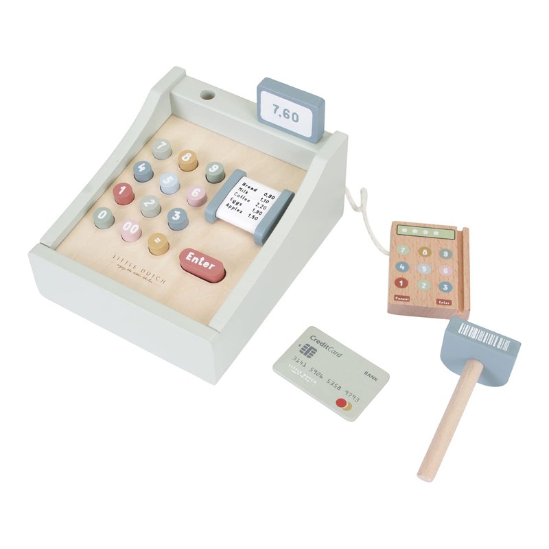 Little Dutch FSC Wooden Game Cash Box with Scanner and