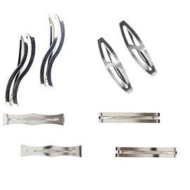 Mytoptrendz® 8 Pcs Small Hair Clip Barrette Unsprung Hair Slides Hair Grips Girls Women Hair Accessories (Silver -4 pair assorted shape)