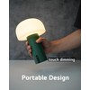 WEILAILUX Cordless Mushroom Table Lamp, Waterproof Shower Lamp, Battery Operated