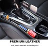 Tumecos Car Seat Pockets PU Leather Car Console Side Organizer