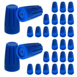 30PCS Waterproof Wire Electrical Connectors 22AWG-12AWG, Outdoor Seal Electrical Twist Nuts Caps Cable Terminal Connector for Landscape Light, Irrigation Valves, Wet Location Installation, Blue