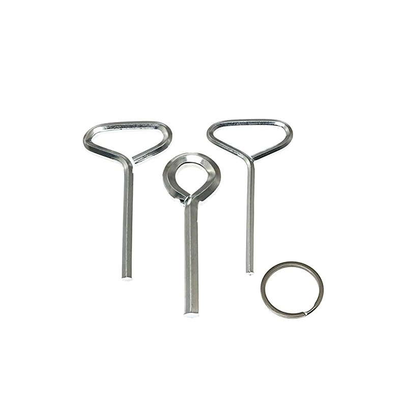 PZRT 3PCS Hexagonal Triangle Wrenches, Hex Dogging Key with Full