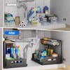 OrganiMax Under Sink Organizer Sliding Drawer – 2-Tier Sliding Drawer