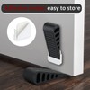 JQK Rubber Door Stopper Wedge, Black 2 Pack Soft TPR