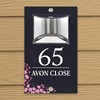Custom Signs Solar Illuminated Modern Anthracite House Number Sign 24cm