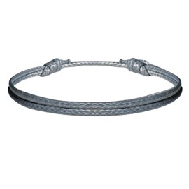 Luck Strings Adjustable Wax Nylon Cord Bracelet for Men or Women - Leather imitation string Unisex Adult Waterproof Friendship Gift (Grey)