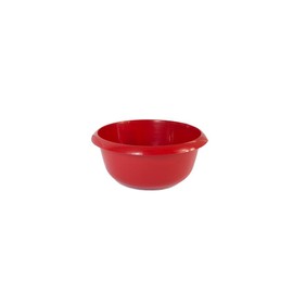 (Pack of 3) Round Kitchen Household Cleaning Washing UP Bowl, 8L Capacity, Plastic Assorted Colour (3, Glitter RED)