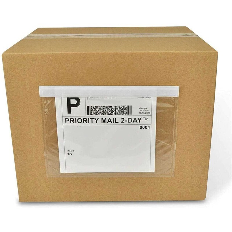 7.5" x 5.5" Packing List Pouches, 500 Pack Shipping Label