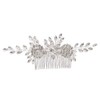 Topqueen Silver Rhinestone Bridal Comb Tiara Diadem for Wedding -