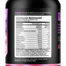 Mezcla De Colágenos Tipo I, II, III, V Y X 90 Cápsulas B Life