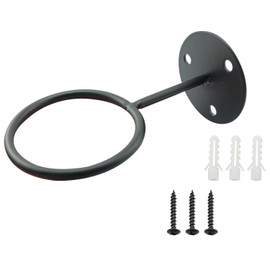 Pro Bamboo Kitchen 1PCS Baseball Display Memorabilia Rack with Screws 4.6 x 2.5 inch Wall Mounted Baseball Organizer Baseball Storage Rack Heavy Duty Wall Rack Black