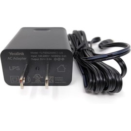 Original Power Adapter PS5V2000US - for Yealink Telephones SIP-T29G, T46S T48S, T58A, T58-CAM, T54W, T57W, MP54, MP56 for Teams, MP58 GTW Microfiber Cloth