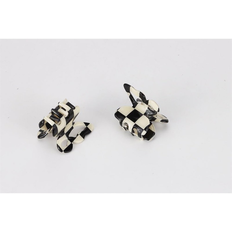 Butterfly Hair Clips Chess Board Hair Clips for Women Cute