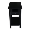 IC International Concepts International Concepts Narrow End Table, Black