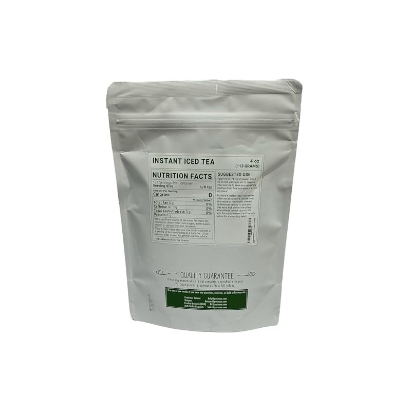 Purisure Instant Iced Tea Powder 113g 4oz, Zero Sugar Powdered