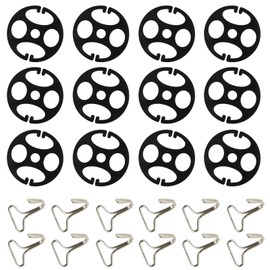 Hbxdeco 24PCS Car Seat Cover Plum Plate Metal Hook, 12PCS Plastic Car Seat Covers Chucks Fixed Fastener Buckle, 12PCS Metal Hooks Set Locking Clips for Car Seat Replacements Accessories (Black)