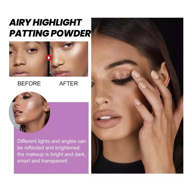 Fairy Highlight Patting Powder Polvo De Hadas, 3 Unidades, Iluminador