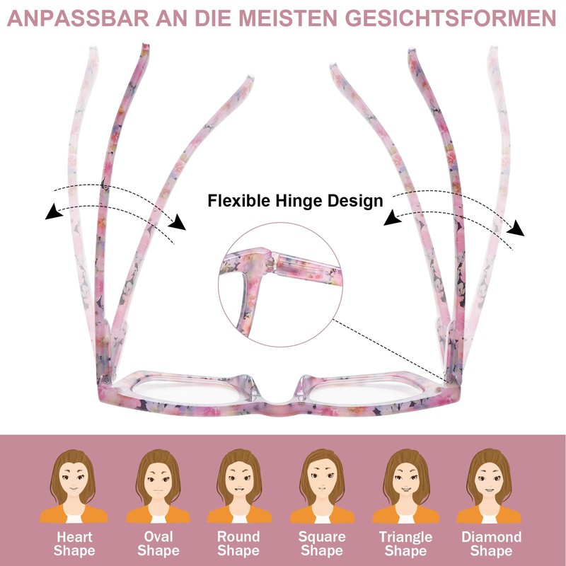 SIGVAN 6 Pack Oprah Style Reading Glasses Blue Light Blocking