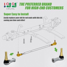 10L0L Golf Buggy Ball Joint Set, Golf Cart Tie Rod End 2 Pieces for EZGO TXT 2001 Onwards Electric or Gas Golf Cart Driver and Passenger Side 70902-G01 70902-G02