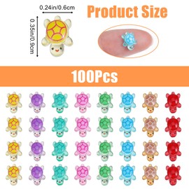 100 Pcs Mini Turtles Resin Tiny Turtles Luminous Dollhouse Miniatures Mini Animals Miniature Garden Figurines Figurines Glow In The Dark Miniatures Resin Cute For Fairy Garden Micro Decoration