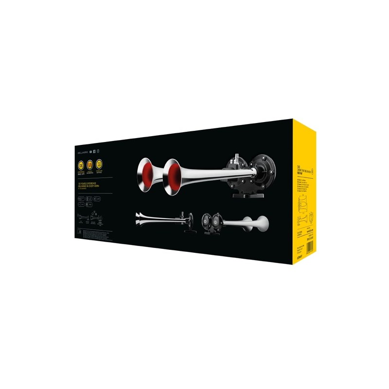 nobrandname 013410061 COMPRESSED AIR TRUMPET HORN 24V 2-F 3PB Operator