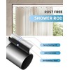 Emlaoe White Shower Curtain Rod 34-96 Inches(2.8-8ft) Adjustable Shower Rod