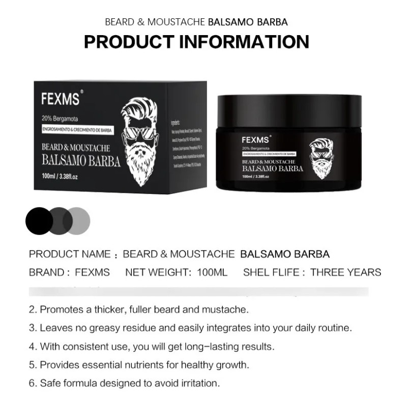 Mopoyat Bálsamo Ultra Potente Crecimiento Barba Fina Lavanda