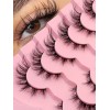 Pestañas Postizas Efecto Cat Eye 7 Pares 1.7 Cm Negras