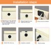 4 Sets Cam Lock 22mm, Cabinet Locks with Keys, Black