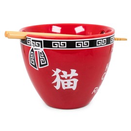 Boom Trendz Bowl Bop Keep Calm And Ramen On Japanese Dinner Set | 16-Ounce Bowl, Chopsticks