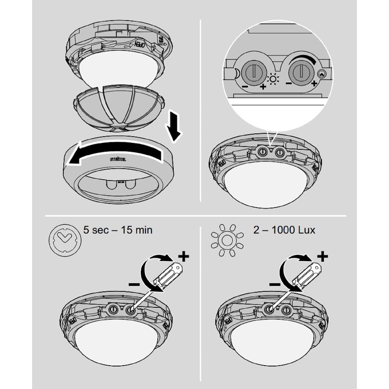 Steinel Motion Sensor is 2360-3 Eco White, Max. 12 m